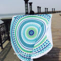 2017 cheap mandala design with tassels sublimation print Round Beach Towel RBT-057